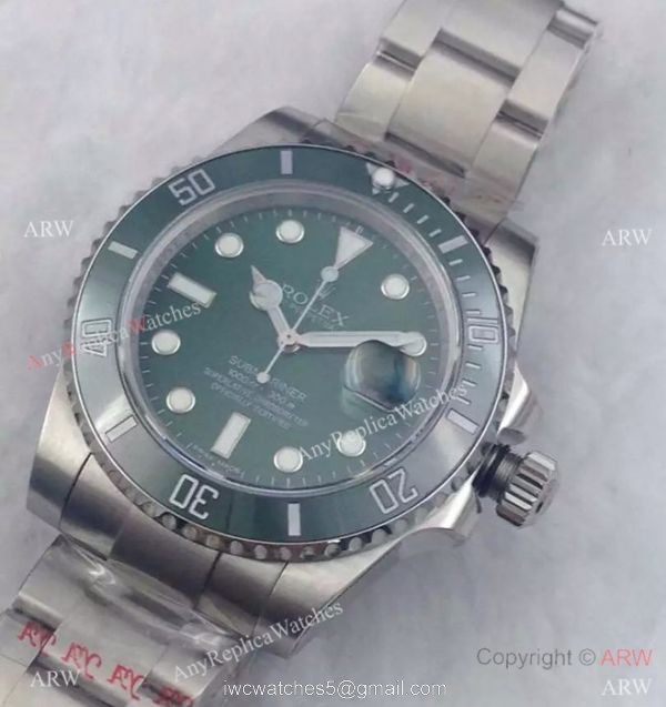 NEW UPGRADE Replica Rolex Hulk Submariner Green Dial Green Ceramic Watch 5