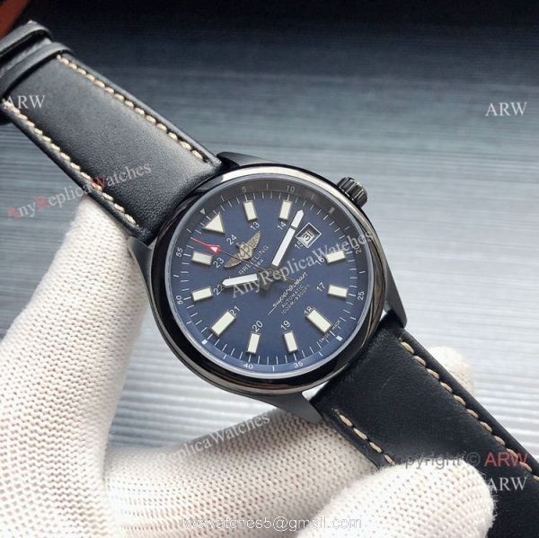 Best Replica Copy Breitling Superocean Black Steel Blue Dial Watch 5