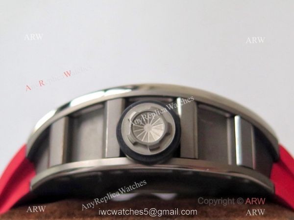 Swiss 1:1 Replica Richard Mille RM 052 Skeleton Watch Red Rubber Strap 5