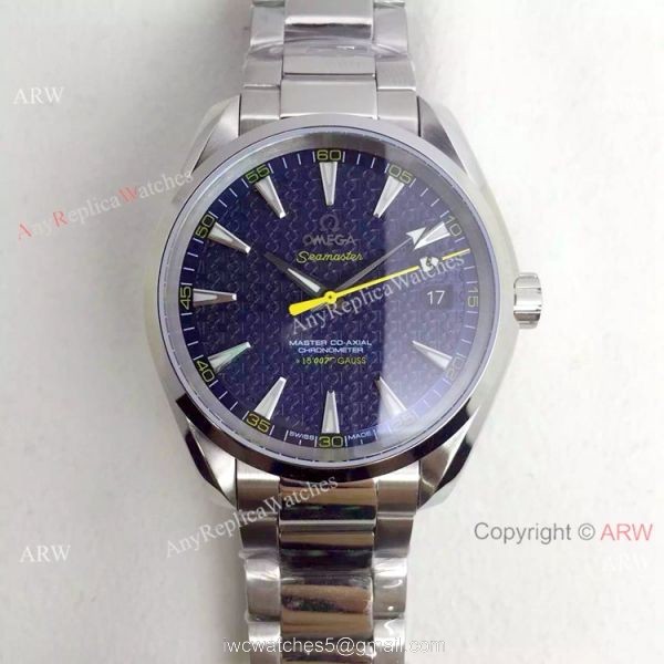 Swiss Omega Seamaster 15 007 Gauss Blue Face Watch 5