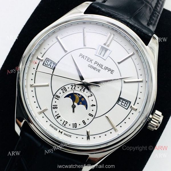 Patek Philippe Replica Annual Calendar White Dial Watch Swiss Cal324 5