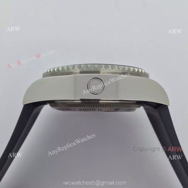 NEW UPGRADED Rolex Deepsea 44mm Replica Watch Black Dial Black Rubber Strap 5