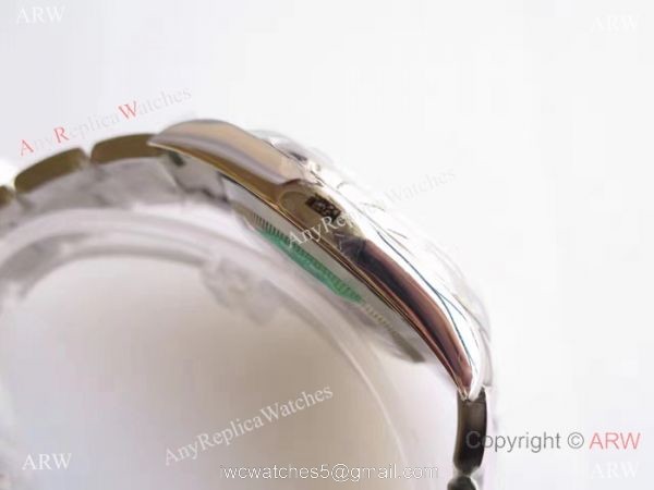 Replica Rolex Oyster Perpetual New Red Grape Dial Stainless Steel Swiss 3132 Watch JF Factory 5
