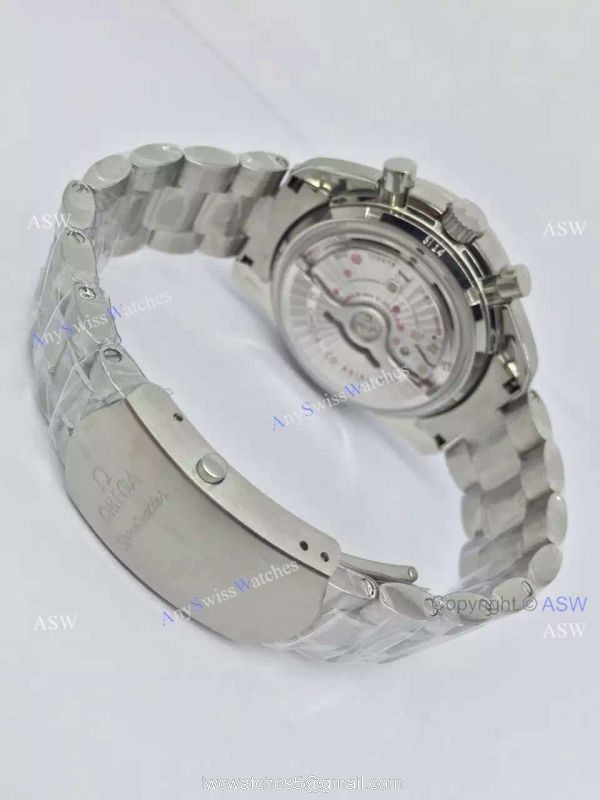 Copy Swiss Omega Speedmaster Watch SS Blue Chronograph 9300 5