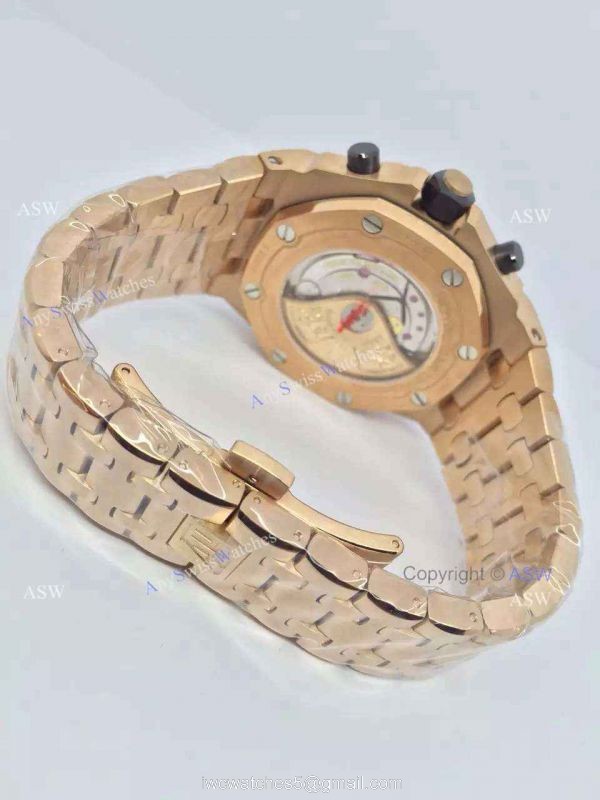 Knockoff Audemars Piguet Rose Gold Watch / Rose Gold Dial Swiss Grade 5