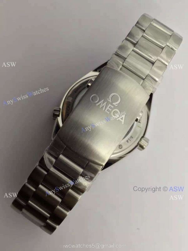 Knockoff Swiss Omega Seamaster GMT Watch Black Dial / Gray Arabic 5