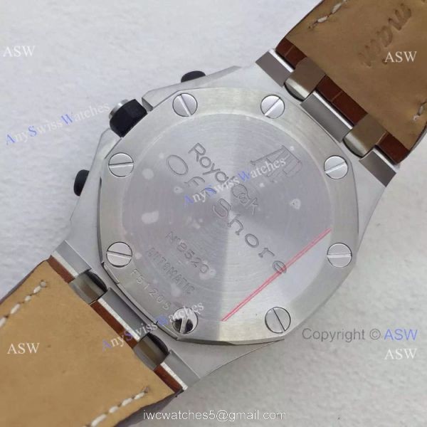 Replica Audemars Piguet Swiss Replica Chronograph watch SS White 5