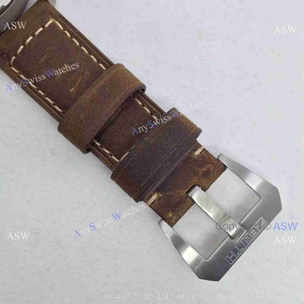Swiss Knockoff Zenith Pilot Watch Brown Leather 5