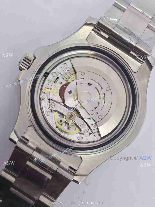 Swiss Grade Replica Rolex Yachtmaster Stainless Steel Blue Face Red Hand Watch 5