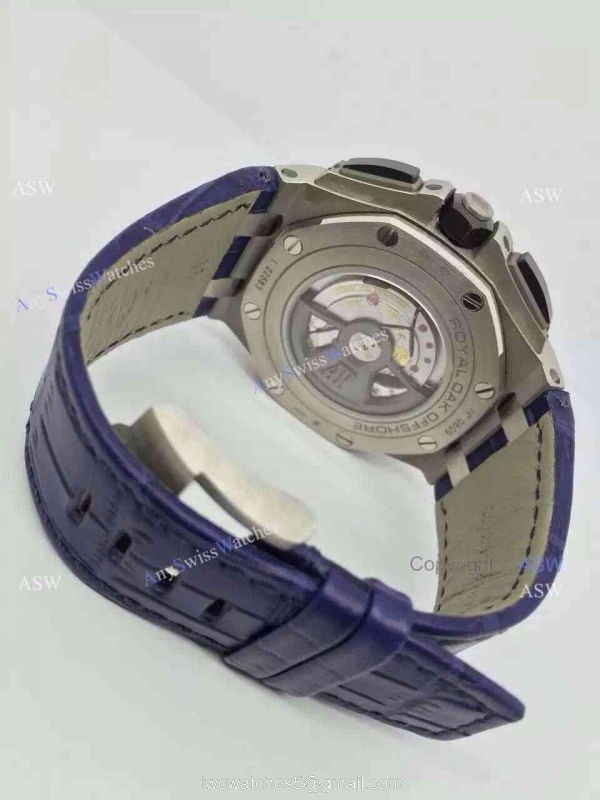 Swiss Copy Audemars Piguet Watch Blue Dial Blue Leather 5