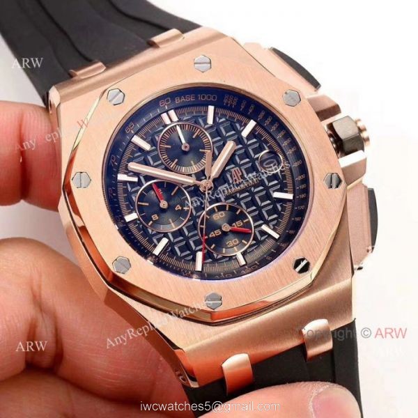 Replicas Audemars Piguet Royal Oak Offshore 44mm Watch Dark Blue Face 5