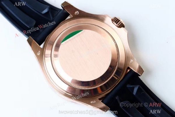 Noob Factory V8 904L Swiss 3135 Rolex Yachtmaster Rose Gold Replica Watch 5