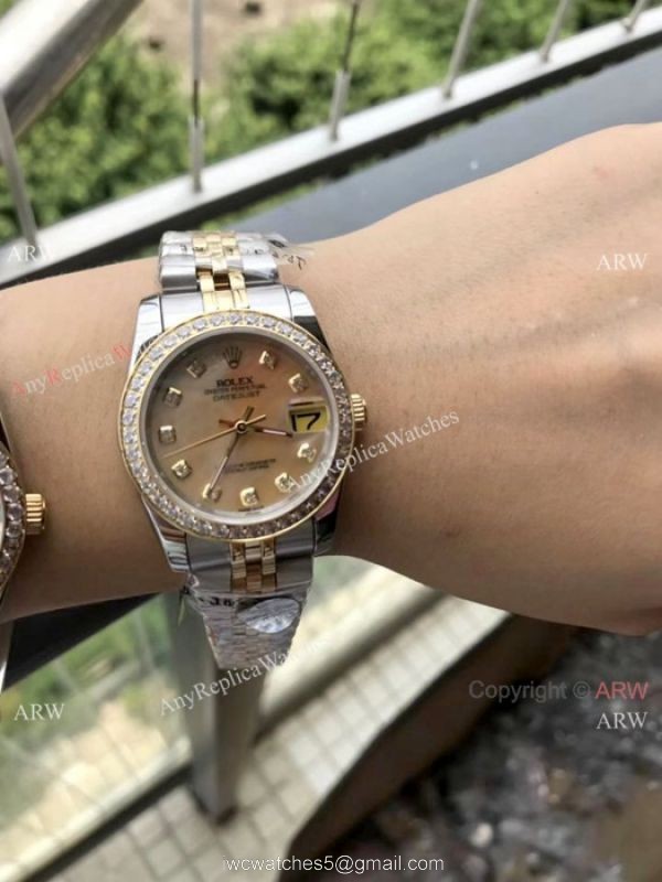 31mm Rolex Datejust Jubilee Diamond Watches Rolex 16233 Fake For Sale 5