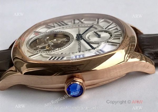 Swiss Grade One Cartier Drive De Rose Gold Watch Power Reserve 5