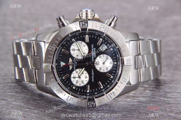 Knockoff Breitling COLT Stainless Steel White Chronograph Watch 5