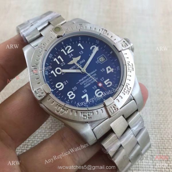Copy Breitling Superocean Stainless Steel Arabic Markers Watch 5