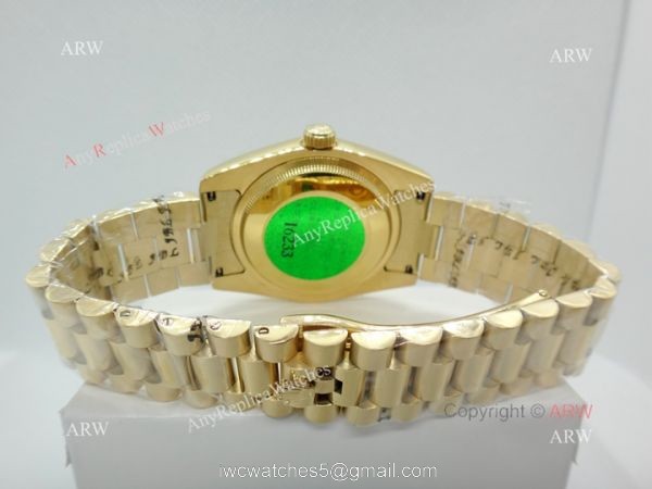 36mm Rolex Day Date Yellow Gold Replica Watches Worldwide Shipping 5