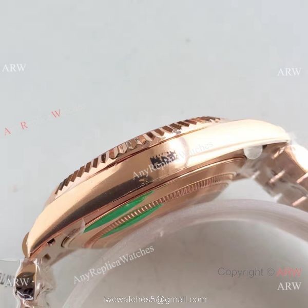 Replica Rolex 228239 Day-Date II 40mm Watch Olive Green Dial Rose Gold 5