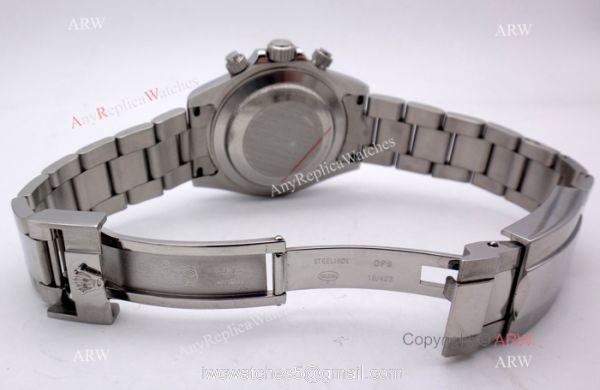Replica Rolex Cosmograph Daytona Black Ceramic Bezel SS Watch 40mm 5