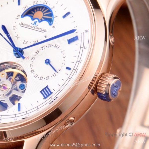 Jaeger-LeCoultre Master Tourbillon Rose Gold Watch Best Copy 5