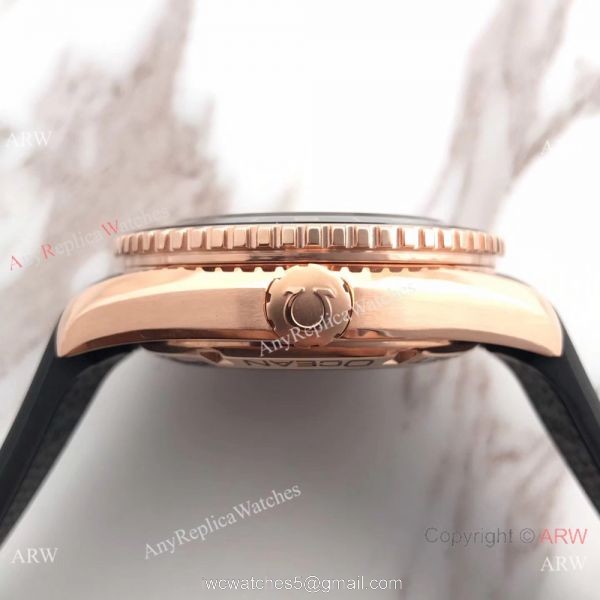 New Version of Seamaster 600m GMT Black Rubber copy Watch Omega Swiss 5