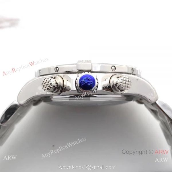 (GF)Replica Breitling Super Avenger II Stainless Steel Black Arabic Watch 7750 5