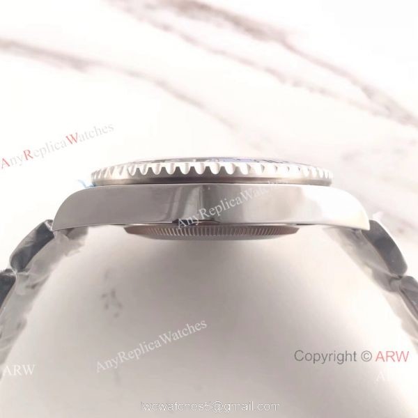 NEW UPGRADED V7 Swiss 3186 Fake Rolex Batman GMT-Master II Ss Watch 5