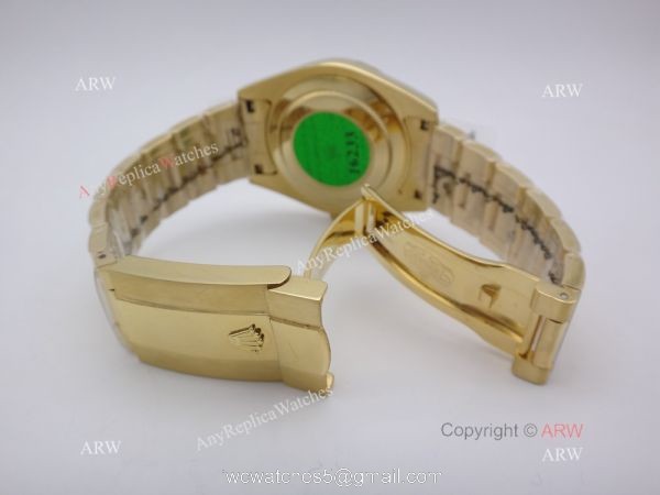 Rolex Sky Dweller Replica Wristwatch Yellow Gold Arabic Markers 40mm 5