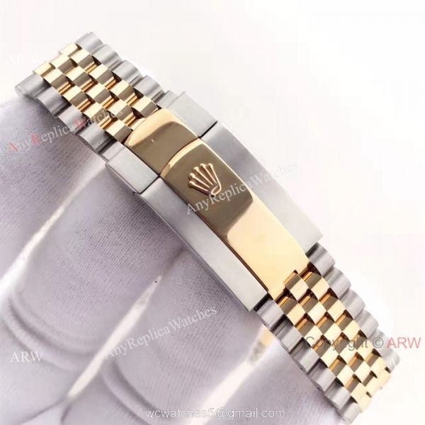 (EW) Replica Datejust 2 Rolex Gold Jubilee watch Gold Face ETA3255 5