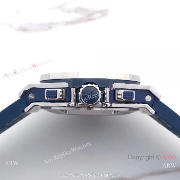 Swiss Grade Knock off Hublot Big Bang 4100 watch SS Blue Gummy Strap 5