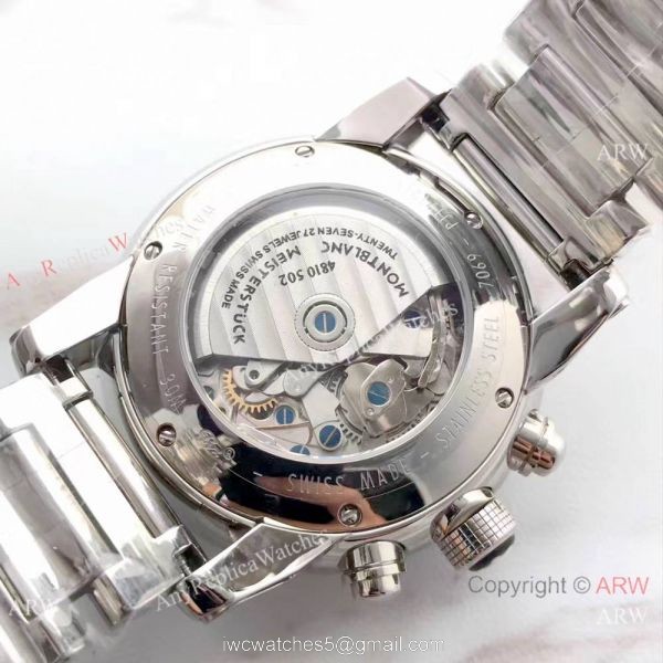 Swiss Grade 1 Mont Blanc Knock off Timewalker Chrono Stainless Steel Watch 5