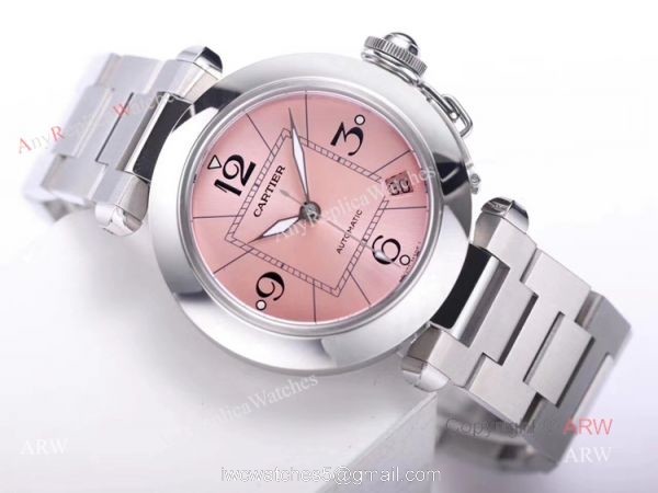 Faux Cartier Pasha 2020 Ladies Watches Cartier Pasha Automatic With Pink Dial 5