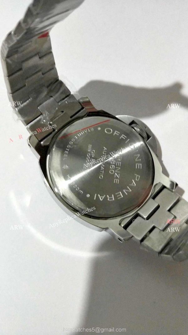 Officine Panerai Firenze PAM090 Power Reserve Watch / Panerai Luminor Steel Bracelet 5