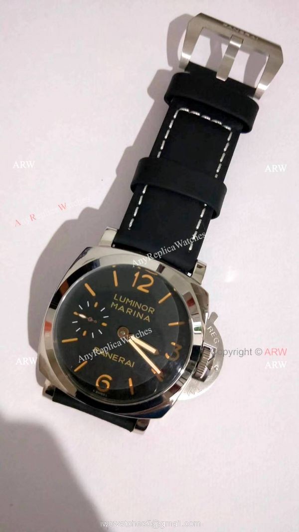FAKE PAM422 LUMINOR MARINA PANERAI 47MM WATCH SS BLACK DIAL 5