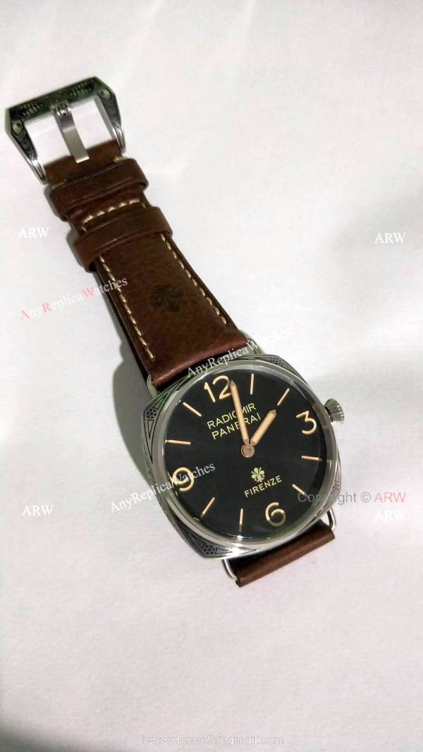 New Replica Panerai Radiomir Firenze PAM00672 Watch Brown Leather Band 5