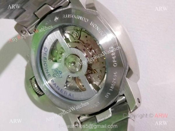 Replica Luminor GMT PAM 320 Panerai Bracelet Stainless Steel Watch 5