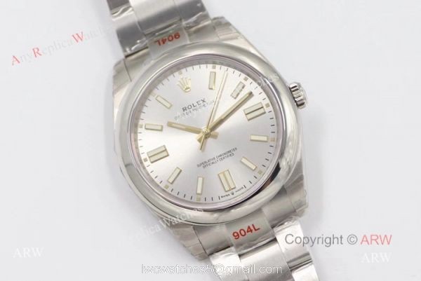 (EW) New Rolex Oyster Perpetual Silver Dial Men Watches 41mm 904L Swiss Replica 5