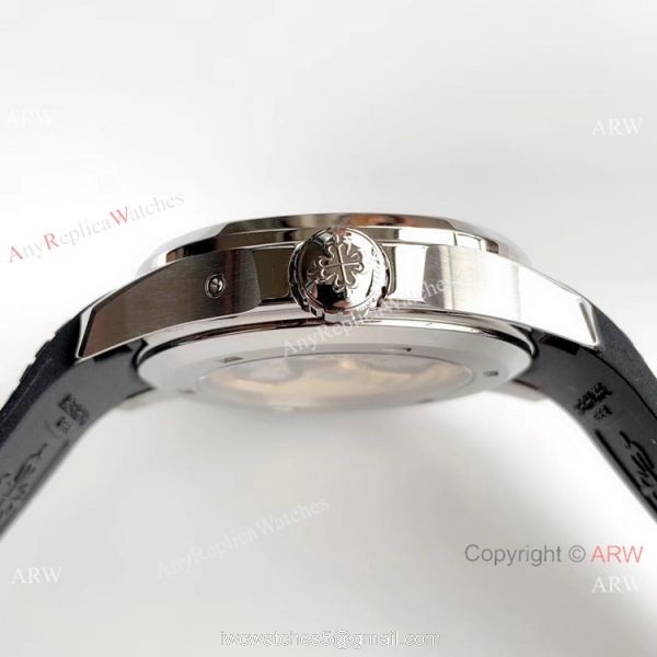 (GR) Swiss Copy Patek Philippe Aquanaut Travel Time SS Black Dial Watch 40mm 5