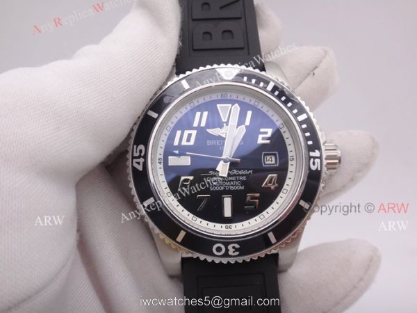 High Quality Replica Breitling Superocean Abyss Black Dial Black Rubber Strap Watch 5