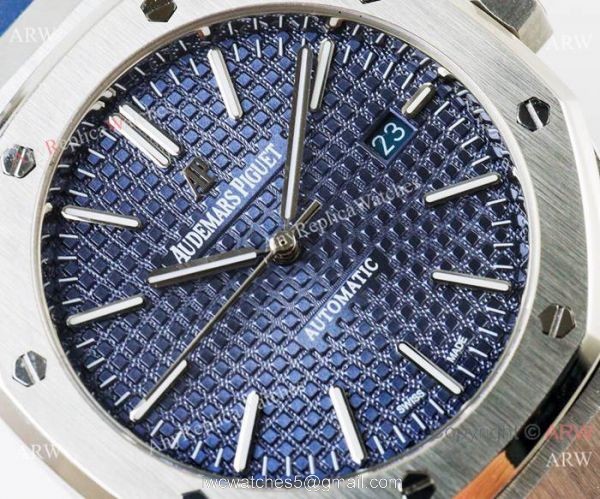Copy Audemars Piguet Royal Oak 41mm Watches Blue Dial Deployment Clasp 5