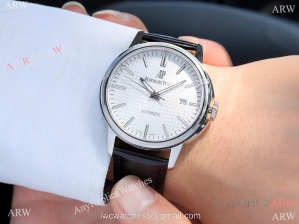 New Fake Audemars Piguet 40mm Watch SS White Dial Automatic 5