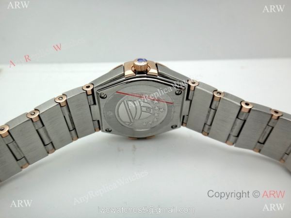 Omega Constellation Two Tone Rose Gold Sky Moon Dial Watch 5