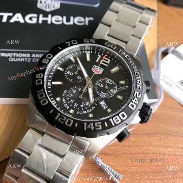 Swiss Grade TAG Heuer Formula 1 Watch Stainless Steel Black Bezel 5