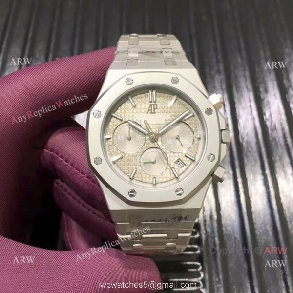 Audemars Piguet Royal Oak Sand Case White Dial Watches 44mm AP Watch 5