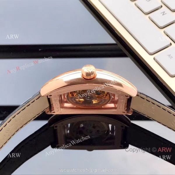 Copy Franck Muller Geneve 39mm Watch Rose Gold Hollow Dial 5