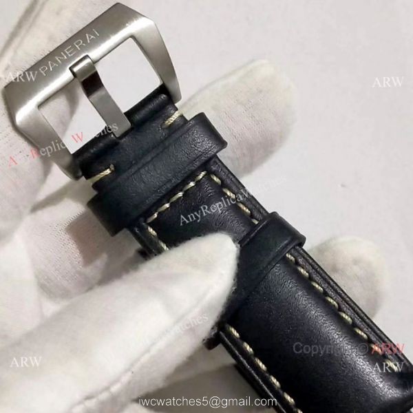 Panerai Luminor Marina Replica Watch SS Black Dial PAM 498 5