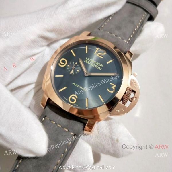 Newest Replica Panerai Luminor Due Rose Gold Watch PAM00677 5