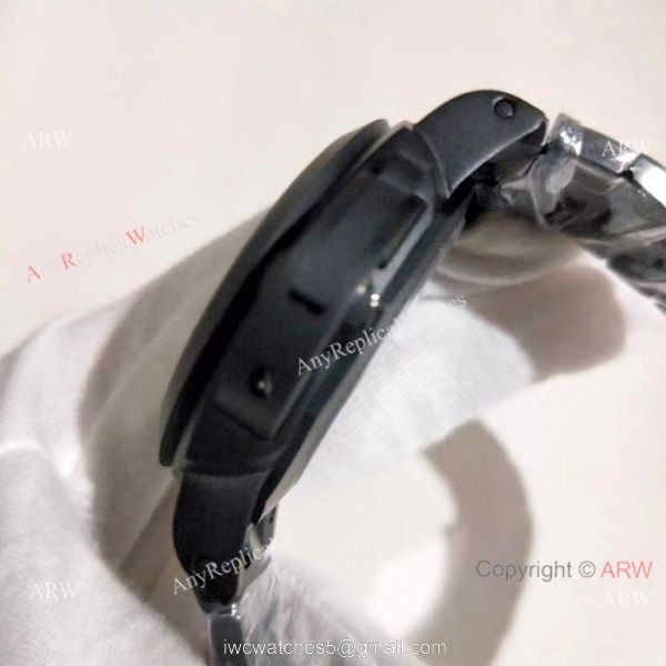 Copy Luminor Marina Panerai Watch Black Steel Brown Dial 5