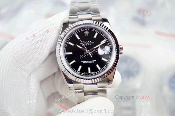 (EW) Swiss 3235 Rolex Datejust II Silver Diamond Dial Replica Watches DJII 41mm 5