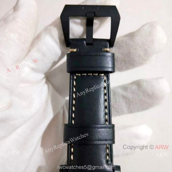 All Black Panerai Luminor Marina Replica Watch PAM00312 5